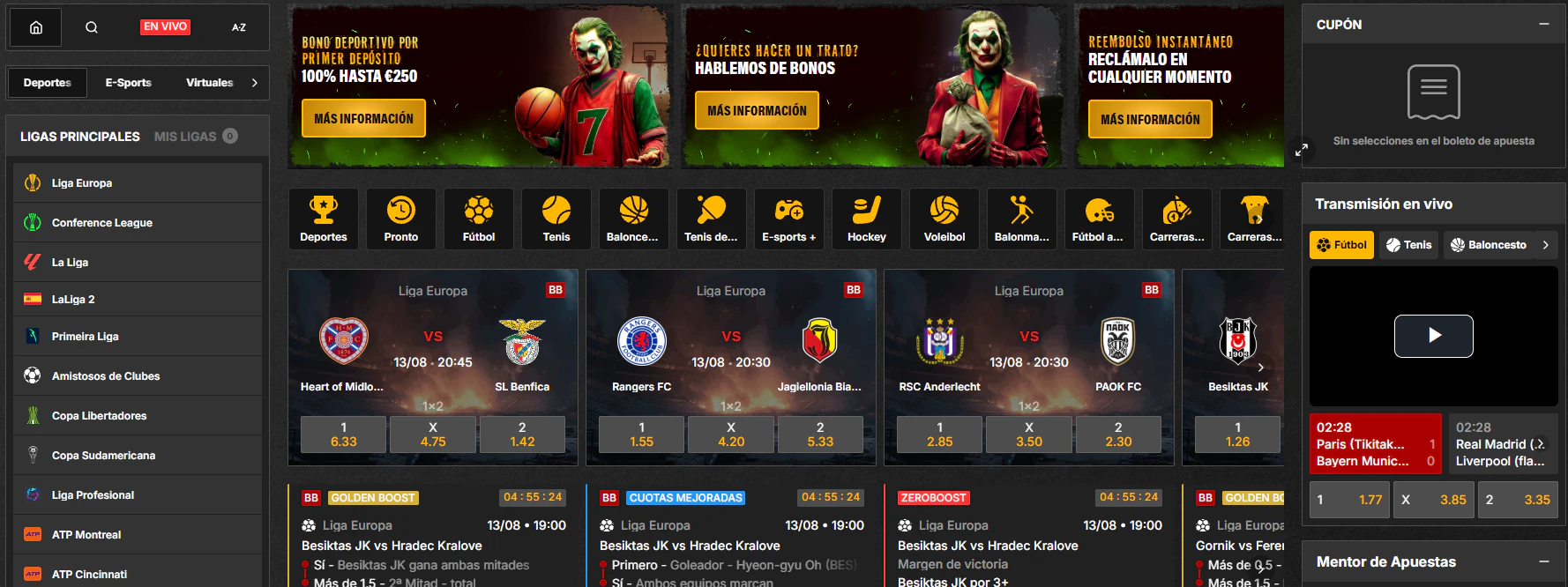 Jokery Casino apuestas deportivas y esports