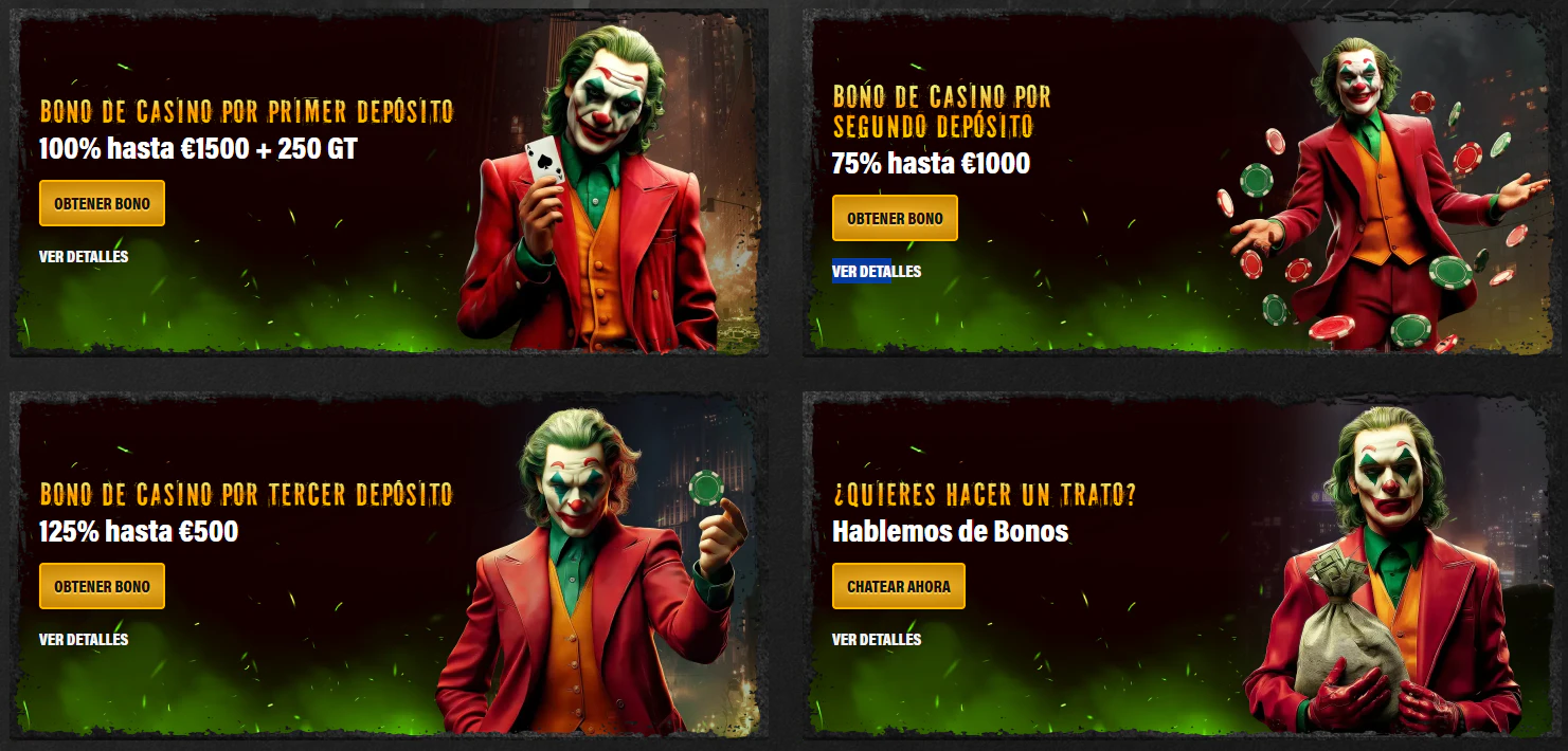 Jokery Casino bono de bienvenida